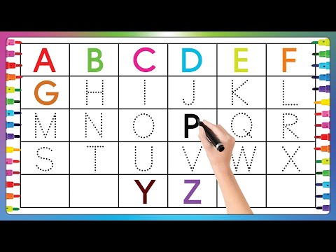 Learn to write the Alphabet from a to z | colouring ABCs line tracing #abcdsong #abcd #abcsong