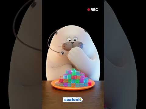 ASMR ICE Mukbang from Foodie Seal 🧊 #shorts
