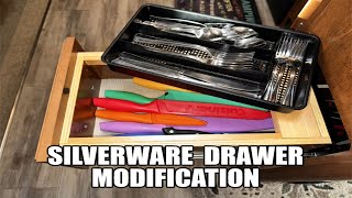 RV Silverware Drawer Space Saver and Safety Modification (I also show you how to remove the drawer)