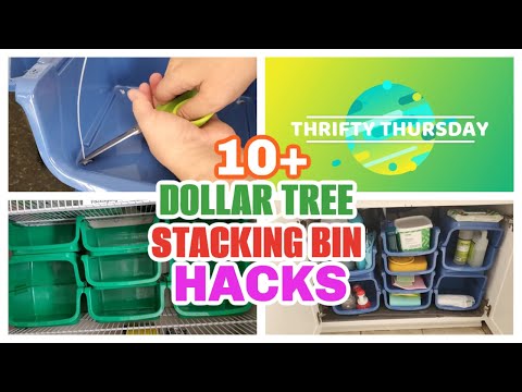 DOLLAR TREE DIY 10 STACKABLE BIN IDEAS FOR YOUR HOME | KITCHEN BATHROOM CRAFTROOM ORGANIZATION