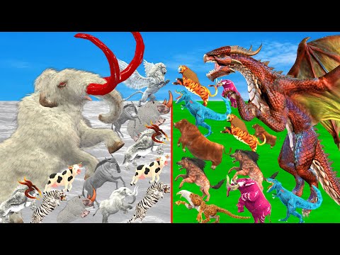 Animal Epic Battle - Prehistoric Mammals VS  Ice Age Animals | Animal Revolt Battle Simulator #2025