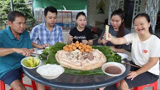 V460. Làm mẹt thịt luộc, dồi trường chấm mắm tôm