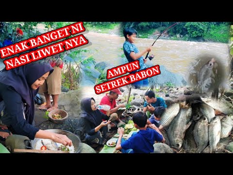 Mancing🎣Paling Asik Sambil Mukbang Nasi Liwet Di Pinggir Sungai‼️Spot Mancing‼️Fishing