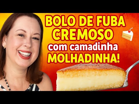 🍰 BOLO DE FUBÁ CREMOSO COM CAMADA MOLHADINHA | Receita fácil + dica pra crescer mais!