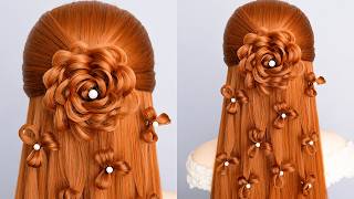 Top 2 Easy & Beautiful Half Up Half Down Hairstyles | Simple Stylish Hairstyles For Long Hair Girl