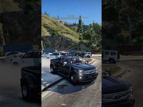 Ford F-350 Super Duty Vs. Border Patrol 😅 #gta #grandtheftauto5mods #gta6 #gta5mods