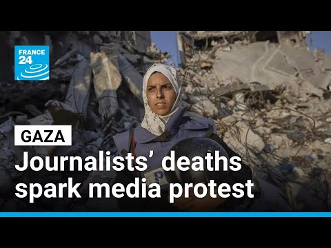 YouTube video thumbnail: Journalists’ Deaths in Gaza Spark Worldwide Media Protest