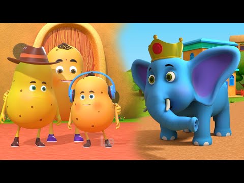 Aloo Kachaloo Beta Kahan Gaye They & Hathi Raja Kahan Chale | आलू कचालू और हाथी राजा | 3D Rhymes