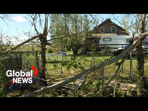 YouTube video thumbnail: Severe Hail Storm Causes Massive Damage in Southern Alberta
