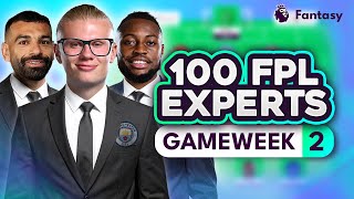 FPL GW2 EXPERT Transfer Trends & Best Captain! 🧠 100 Experts Reveal Gameweek 2 Team Plans