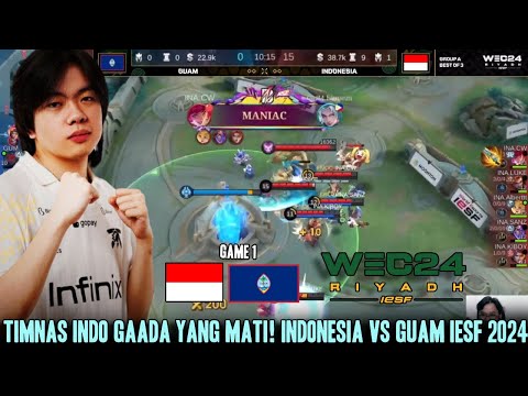 TERLALU EZ CW SAMPE MANIAC! GAME 1 INDONESIA VS GUAM IESF WEC 2024 MLBB MEN