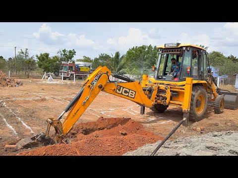 JCB 3DX Plus Demolish old House and Dispose Debris and Digging Foundation to Build a New House | Jcb
