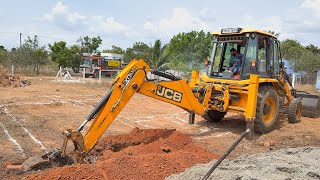 JCB 3DX Plus Demolish old House and Dispose Debris and Digging Foundation to Build a New House | Jcb