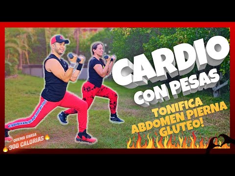 🔥Cardio con Pesas para Quemar Grasa y Tonificar 💪 | Rutina Intensa en Casa