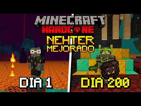 SOBREVIVÍ 200 Días en el NETHER en Minecraft HARDCORE [PELICULA COMPLETA]