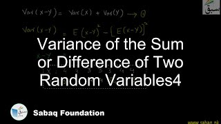 Variance of the Sum or Difference of Two Random Variables4