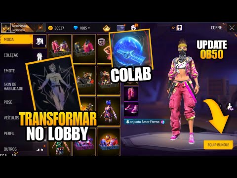 CORRE! TRANSFORMAÇÃO NO LOBBY, EQUIPAR PACOTES, ABA DE PARCERIAS, PERFIL E MAIS NOVIDADES FREE FIRE