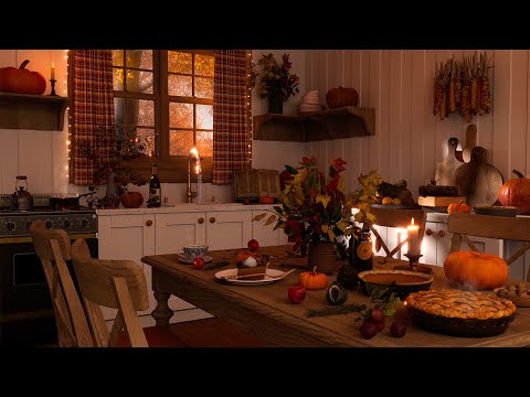 Thanksgiving Ambience | Cozy Thanksgiving Kitchen and Cooking Sounds