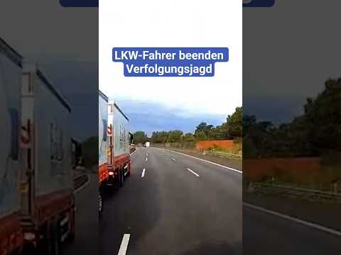 LKW-Fahrer helfen der Polizei und stoppen die Verfolgungsjagd