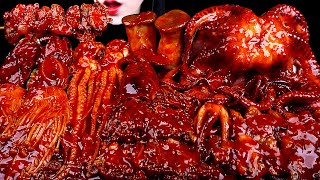 ASMR SPICY SEAFOOD, OYSTER, 굴 먹방, SPICY ENOKI MUSHROOM, OCTOPUS, 버섯 먹방, 문어 해물찜 먹방MUKBANG EATING SHOW