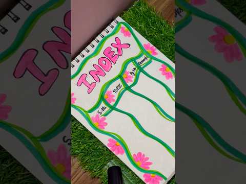Index page decoration || front page decoration ideas for project book #shorts #ytshorts #frontpage
