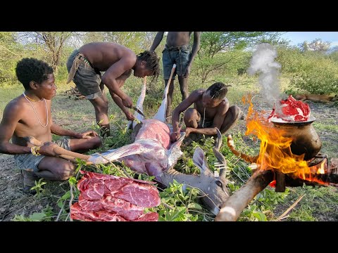 🔥Hunt to Survive || Amazing How hadzabe hunt & Cook their Prey in the Wild