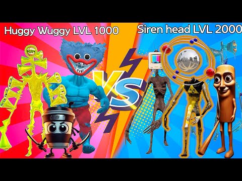 Siren Head VS Brainrot animal VS poppy playtime  Levle up boss best monster battle