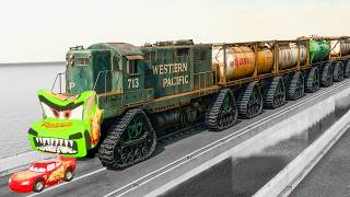 Goods Train McQueen Car Head Eater VS Cars Lightning McQueen Monsters Beamng Drive #457