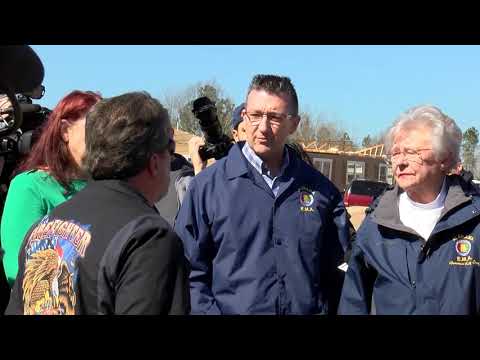Officials visit tornado site Wednesday