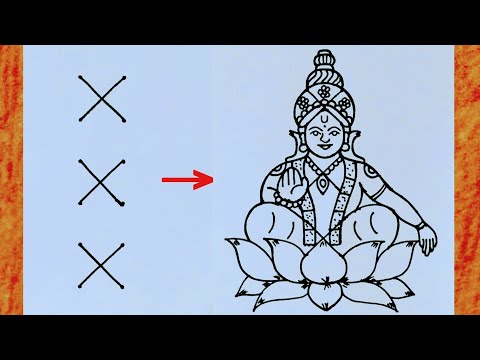 Lord Ayyappa Swamy drawing from 2×6 dots easy step by step // Easy Lord Ayyappa Swamy Rangoli