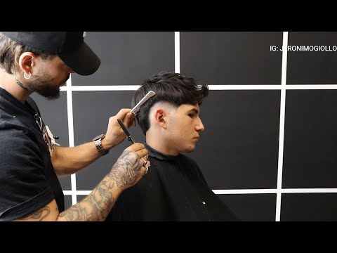 Corte de cabello zona superior, TIJERA TEXTURA quiff haircut TUTORIAL