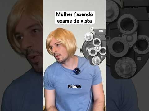 Mulher fazendo exame de vista