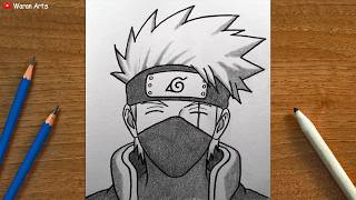 Easy Anime Drawing || How to Draw Kakashi Step by Step || Step by Step Anime Art Sketch Tutorial
