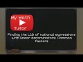 Finding Least Common Denominators