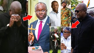 Prez Mahama Cries; VP Jane Jane Naana Agyemang, Asiedu Nketia Lays Flowers For Omane Boamah