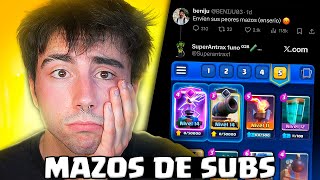 JUGUÉ LOS PEORES MAZOS DE MIS SUBS💀