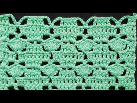 Puntada a ganchillo para manta de bebé/Baby blanket knitting patterns/Video tutorial crochet/Croché