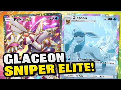 Glaceon pode ser o seu SNIPER DE ELITE! Palkia ex, Vaporeon e Glaceon - Gameplay Pokémon TCG Pocket
