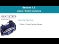 Simple Random Sampling Concepts