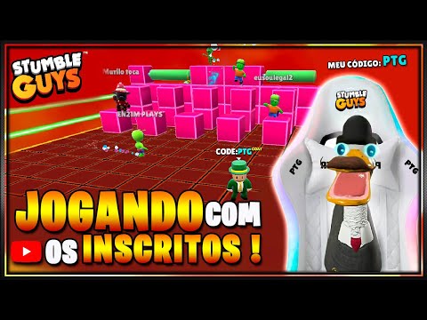 PREMIADA 2 WIN = 500 GEMAS 💫😠 STUMBLE GUYS AO VIVO 💫😠 PATO GAMER