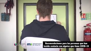 Recomendaciones para las personas que han tenido contacto con alguien que tiene COVID-19