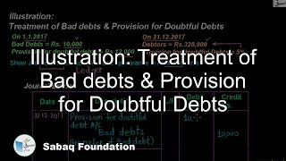 Illustration: Treatment of Bad debts & Provision for Doubtful Debts