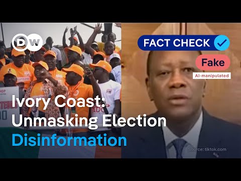 YouTube video thumbnail: Fact Check: Disinformation Spreads Ahead of Ivory Coast's Elections