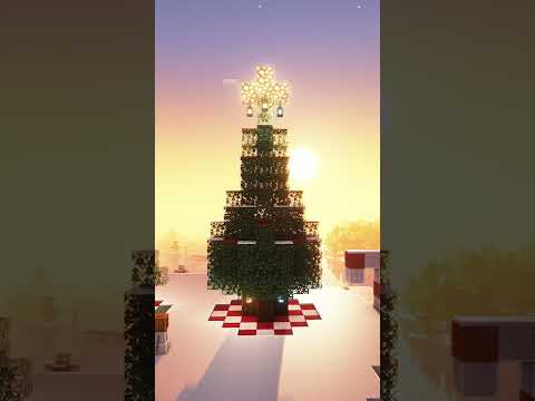Minecraft Christmas Tree. Merry Christmas! #shorts  #christmas #christmastree #minecraft