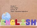 Character Adjectives and Opposites
