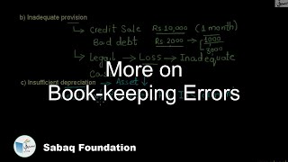 More on Book-keeping Errors