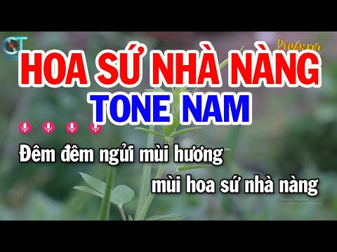 Karaoke Hoa Sứ Nhà Nàng Tone Nam ( Dm ) Nhạc Sống Mới || Karaoke Tuấn Kiệt