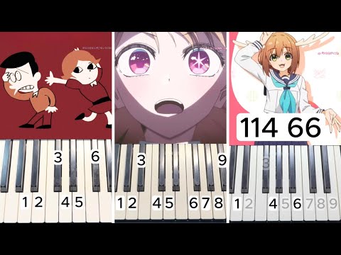 【ピアノ】最新の流行った人気曲・懐かしの曲盛り合わせメドレー全29曲(右手）