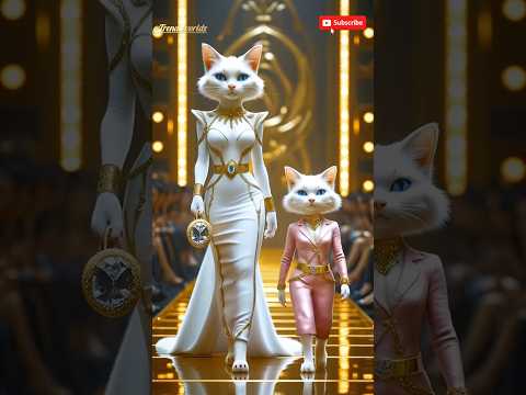 Cute cat walking a fashion show#cat #cute #fashion #shorts