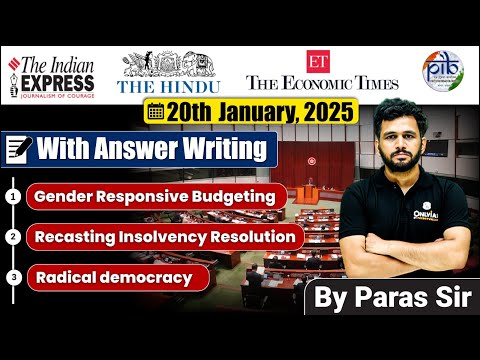 20 January 2025 | Editorial Discussion | Radicalization and Democracy,  GRB, Insolvency Resolution